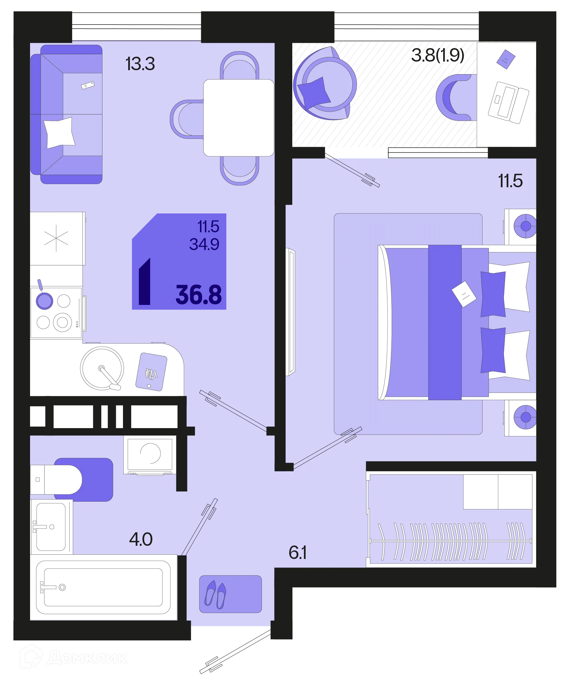 Фото квартиры в ЖК Первое место