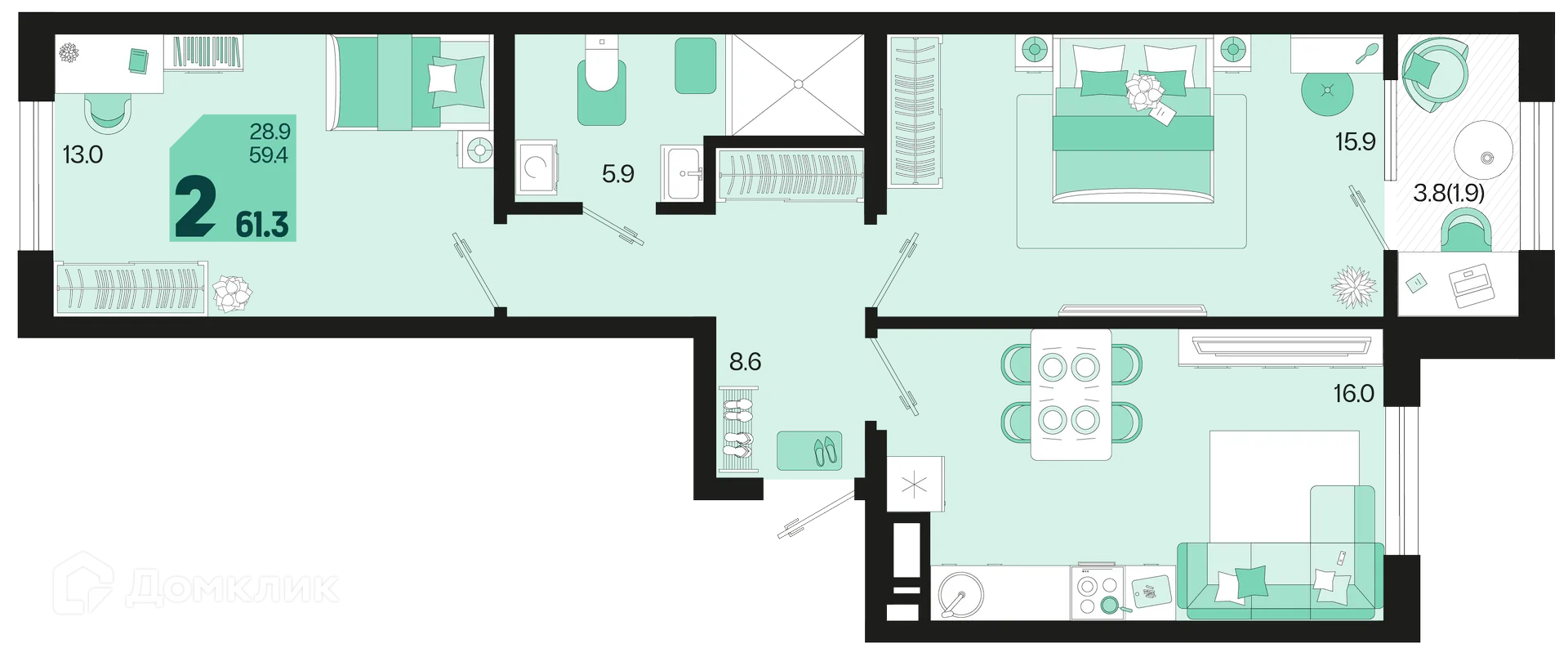Фото квартиры в ЖК Первое место