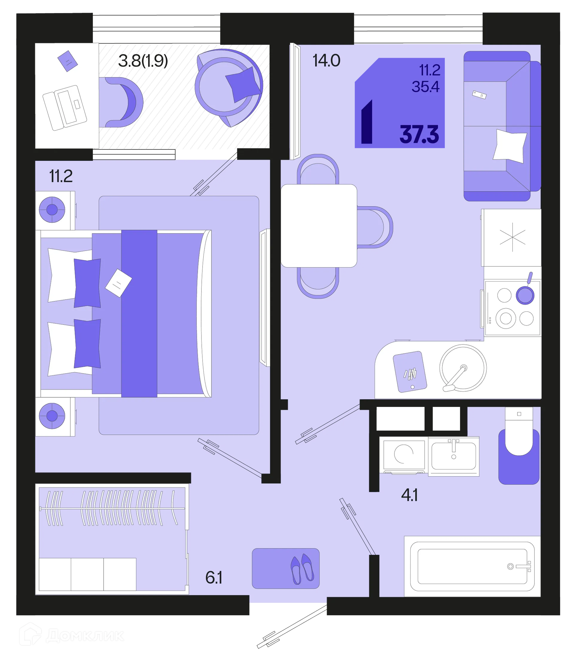 Фото квартиры в ЖК Первое место