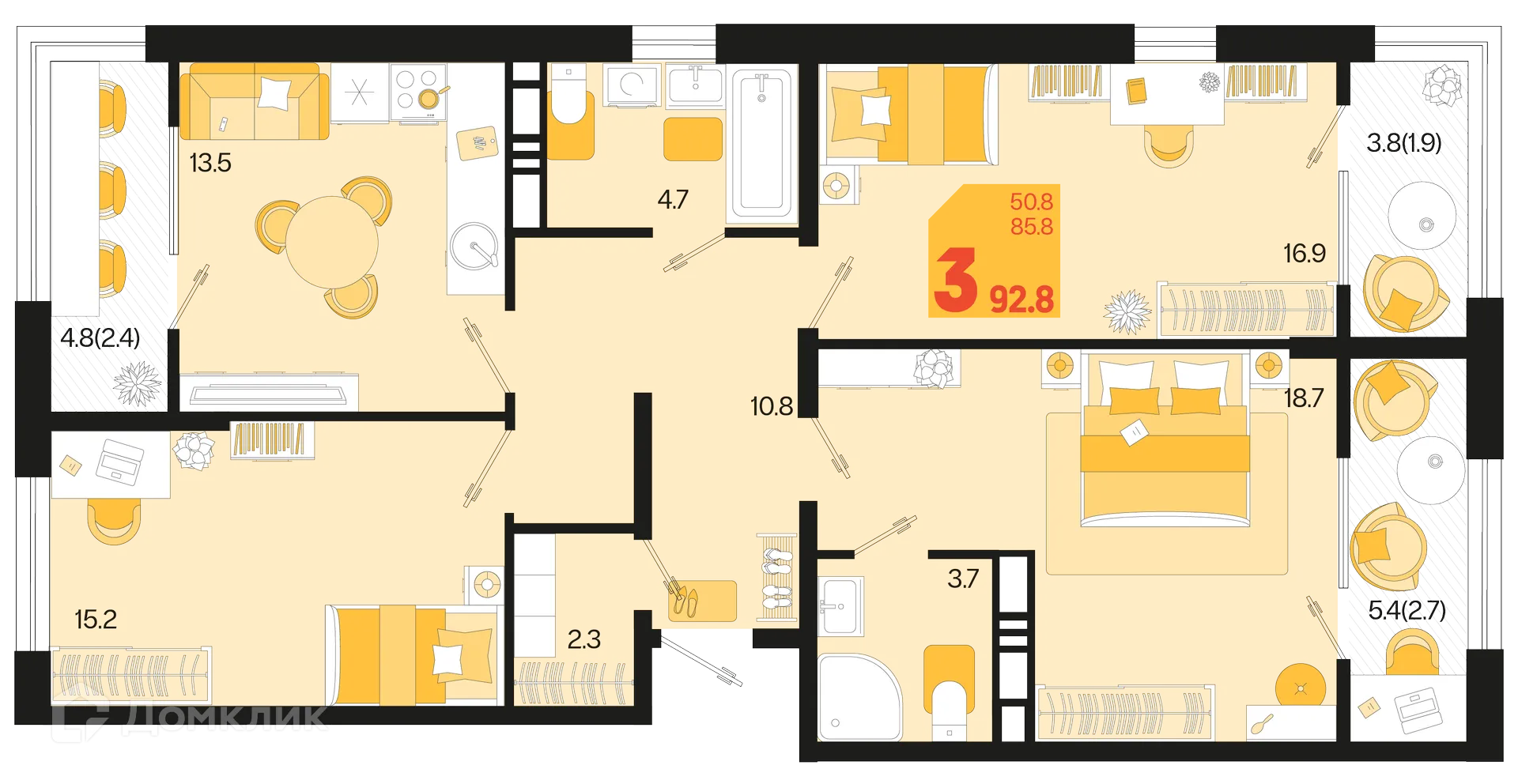 Фото квартиры в ЖК Первое место