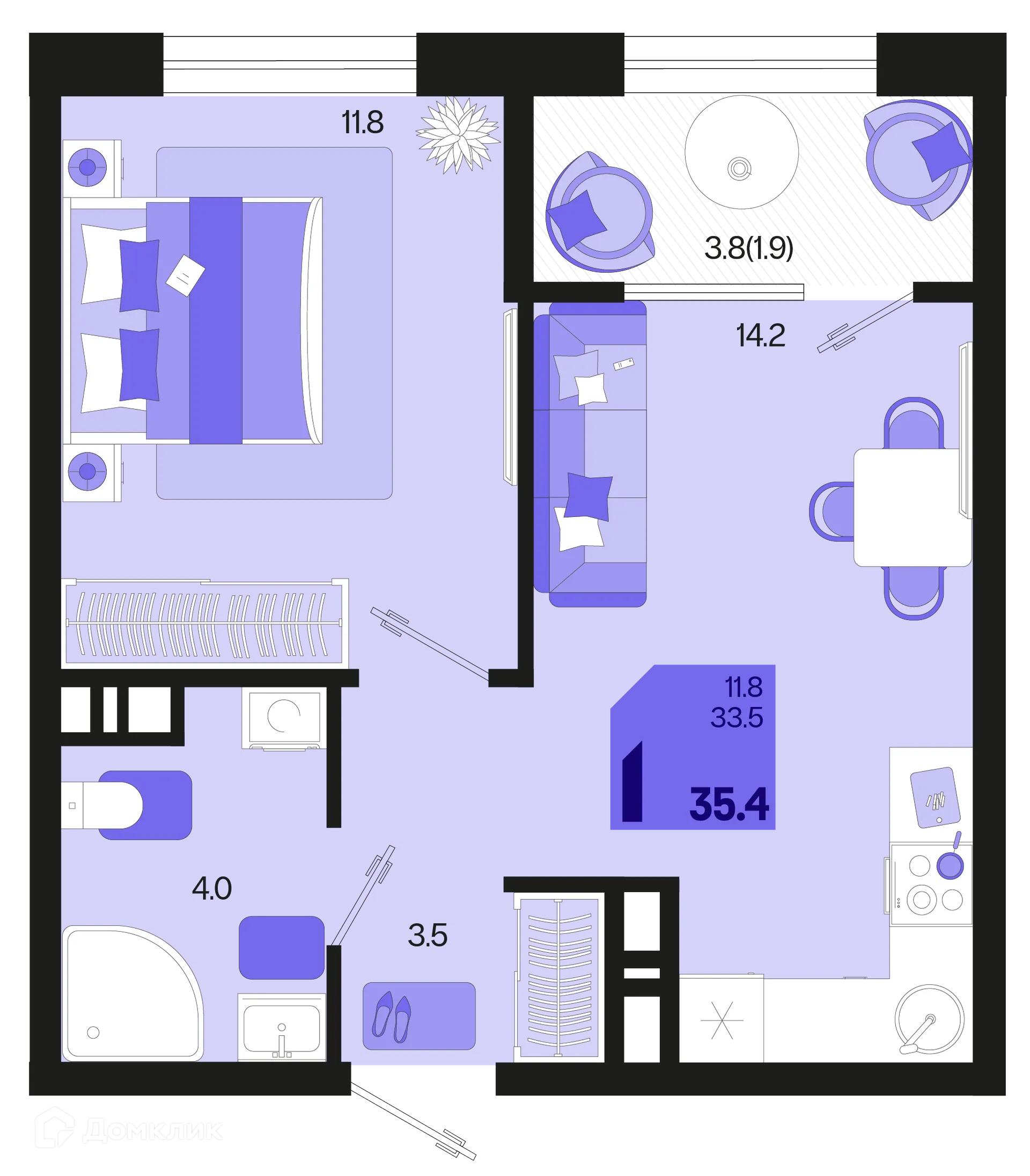 Фото квартиры в ЖК Первое место