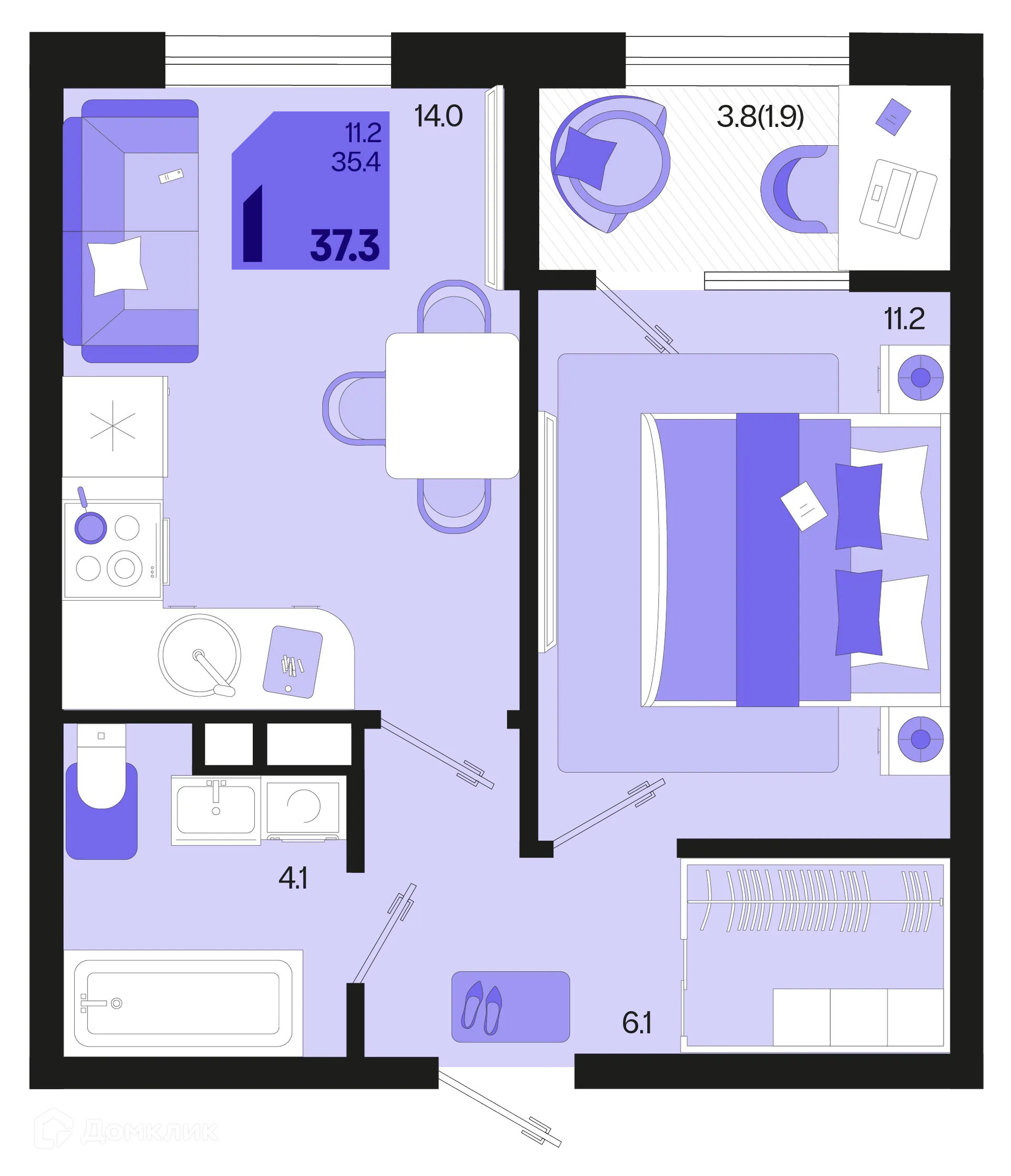 Фото квартиры в ЖК Первое место