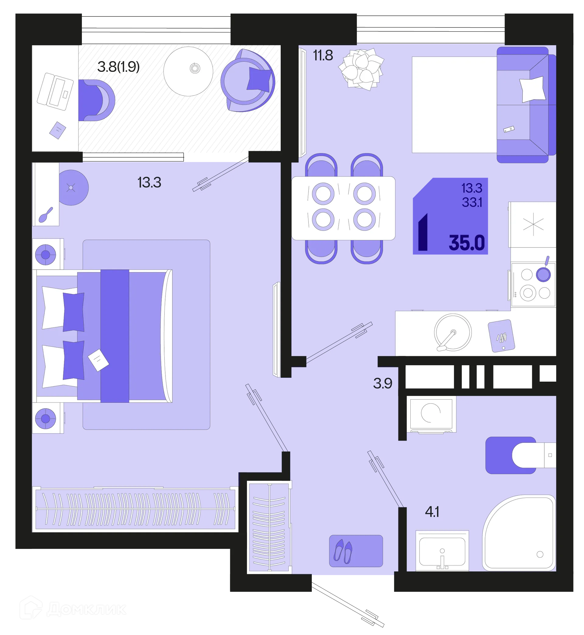 Фото квартиры в ЖК Первое место