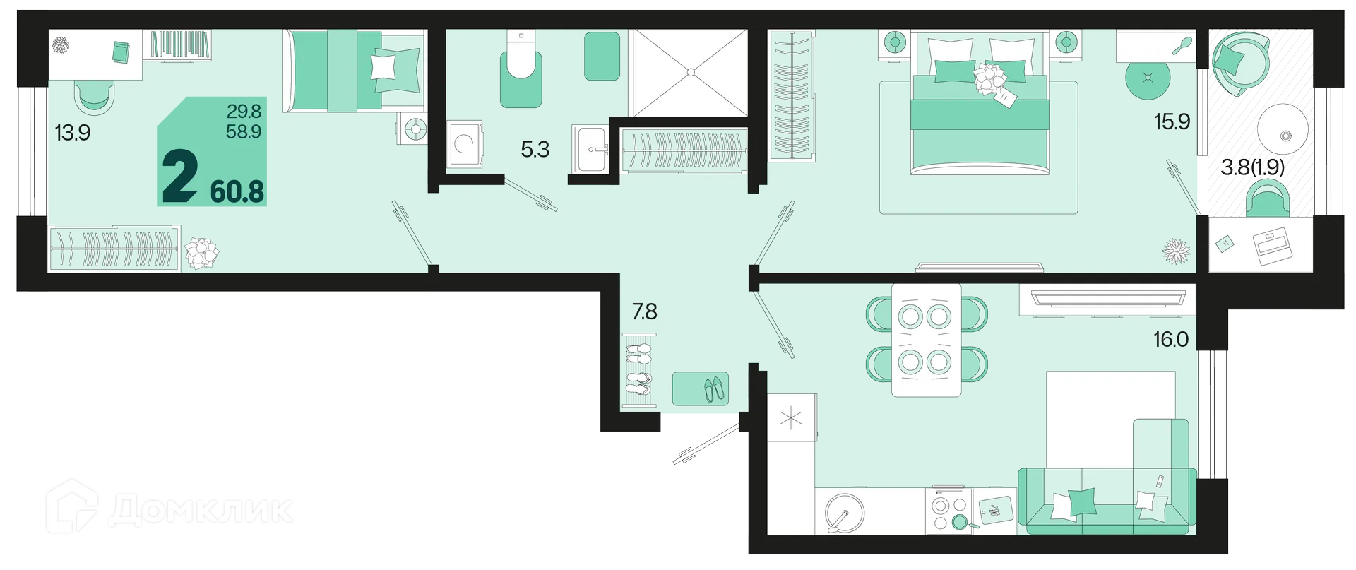 Фото квартиры в ЖК Первое место