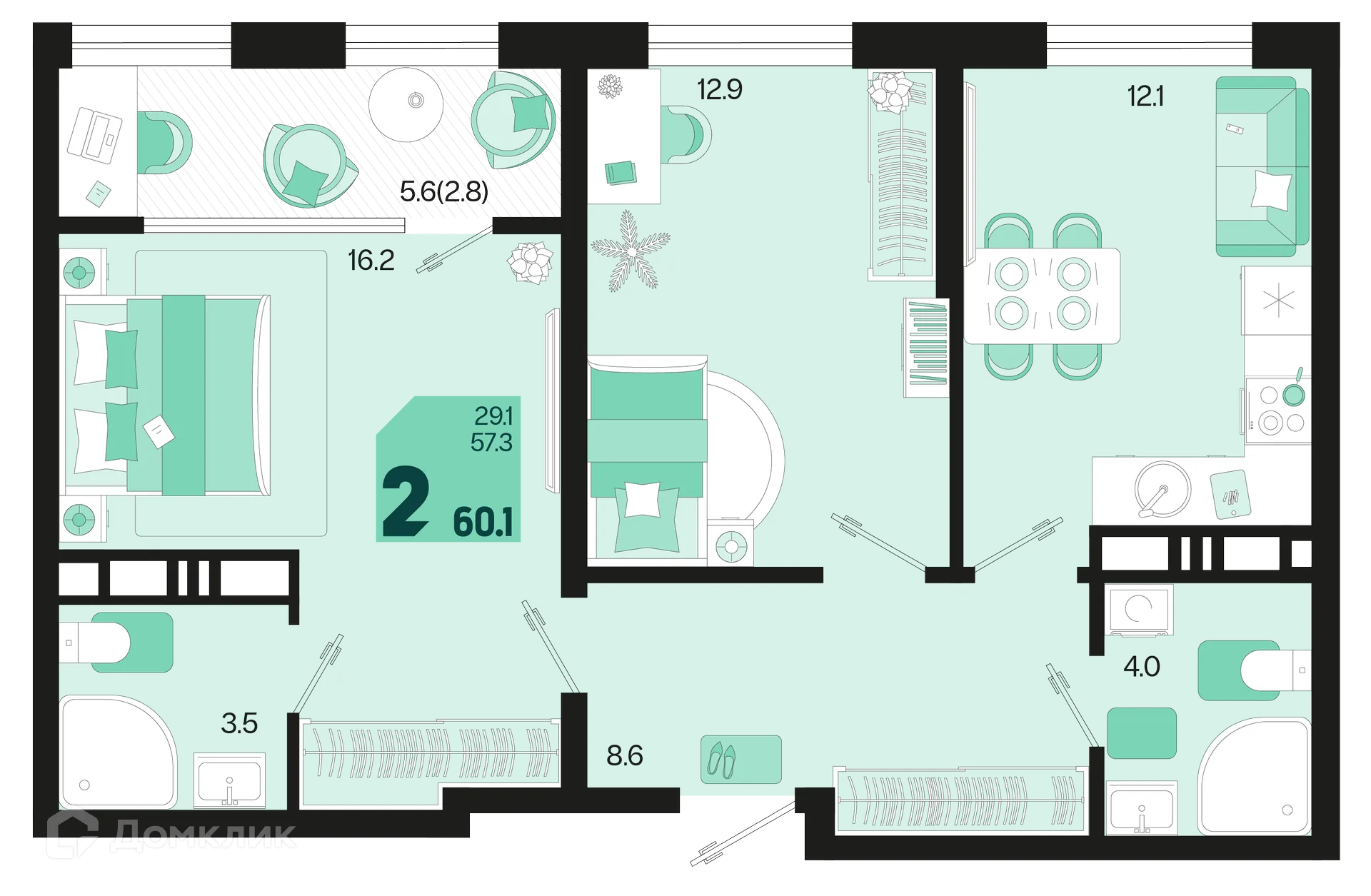Фото квартиры в ЖК Первое место