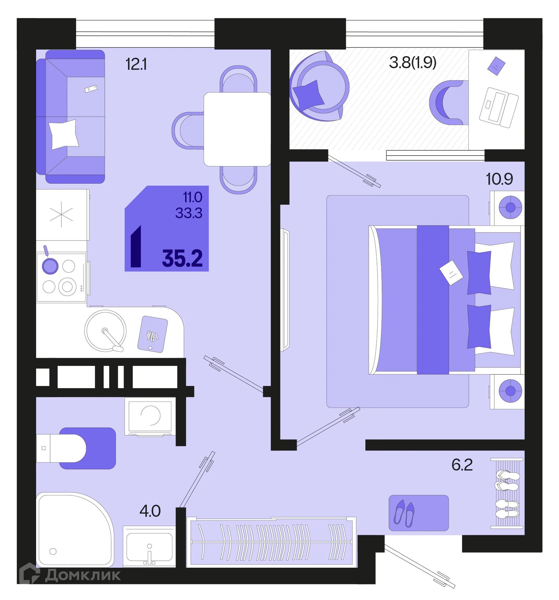 Фото квартиры в ЖК Первое место