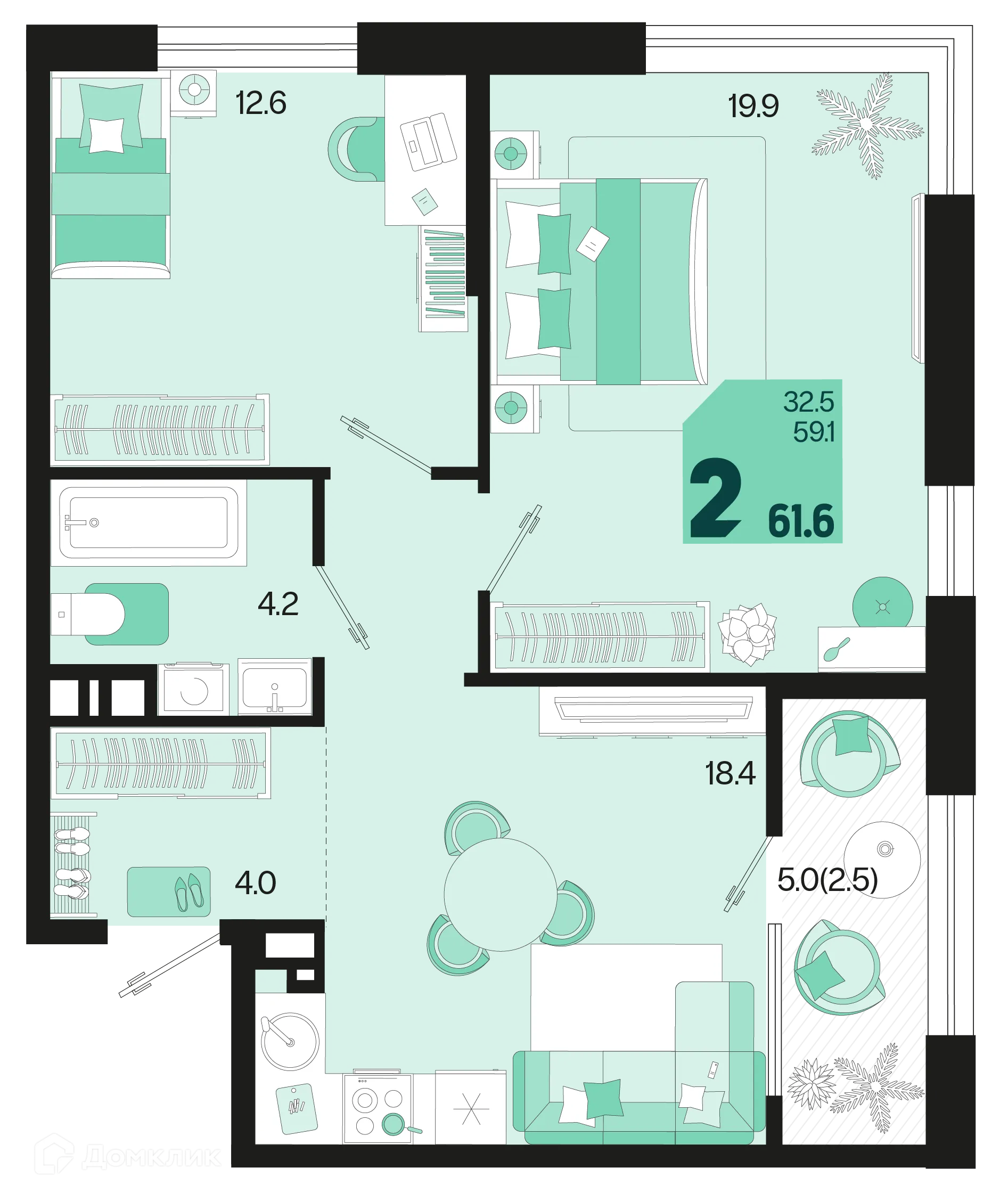 Фото квартиры в ЖК Первое место