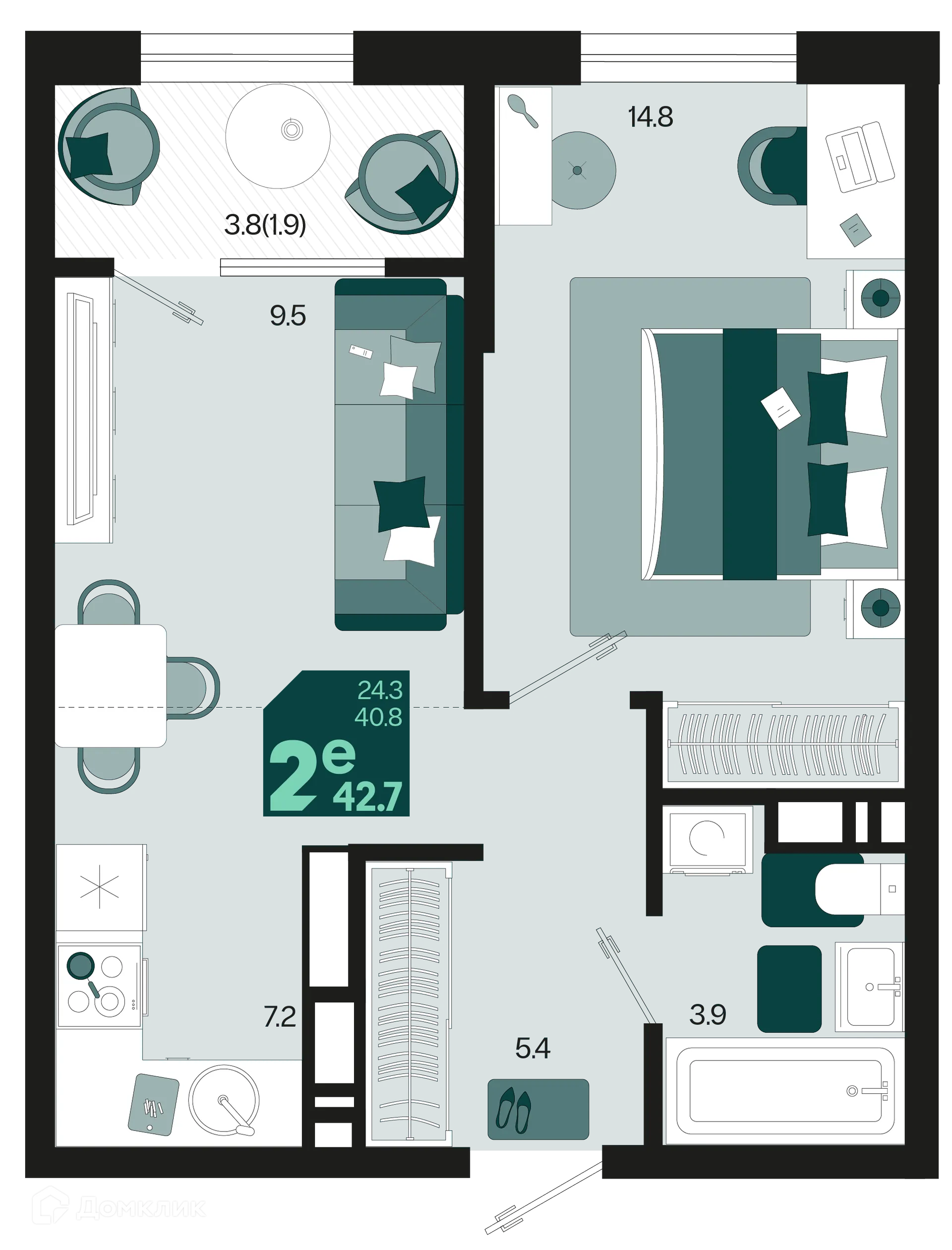 Фото квартиры в ЖК Первое место