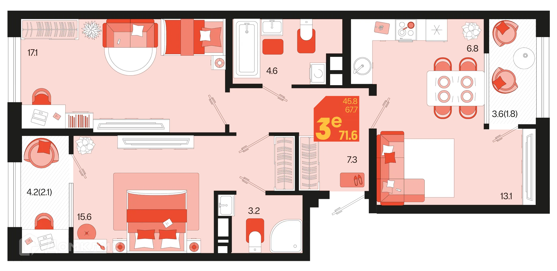 Фото квартиры в ЖК Первое место