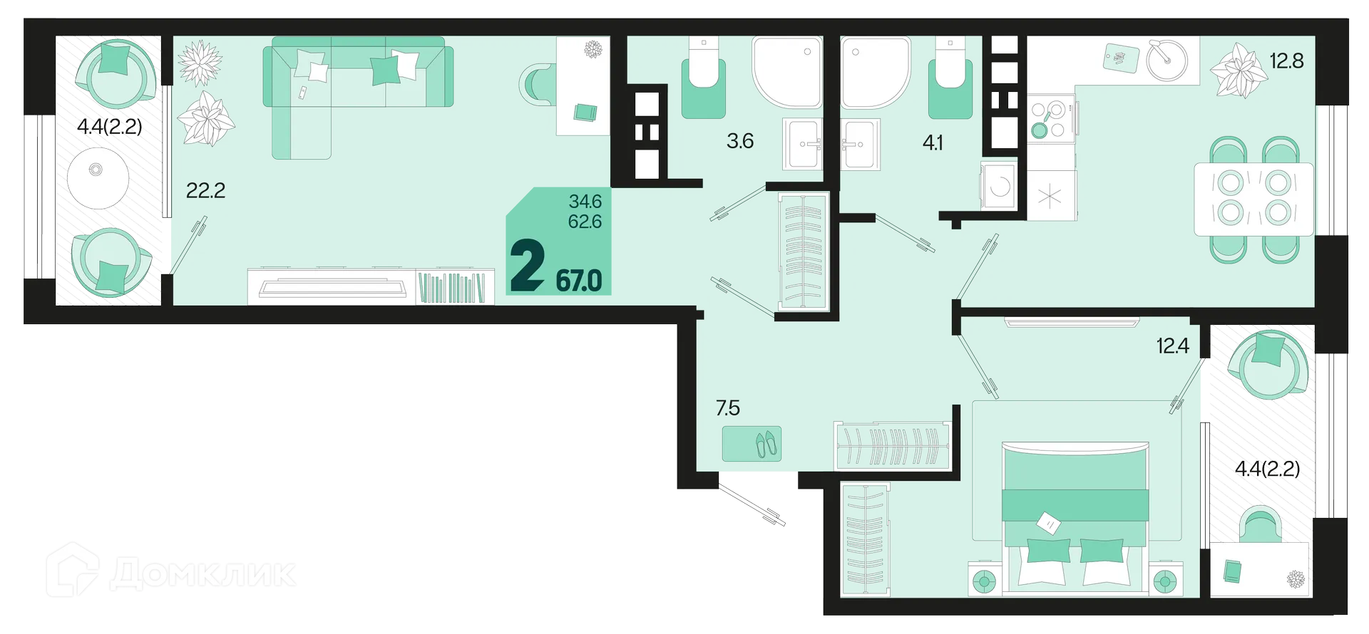 Фото квартиры в ЖК Первое место