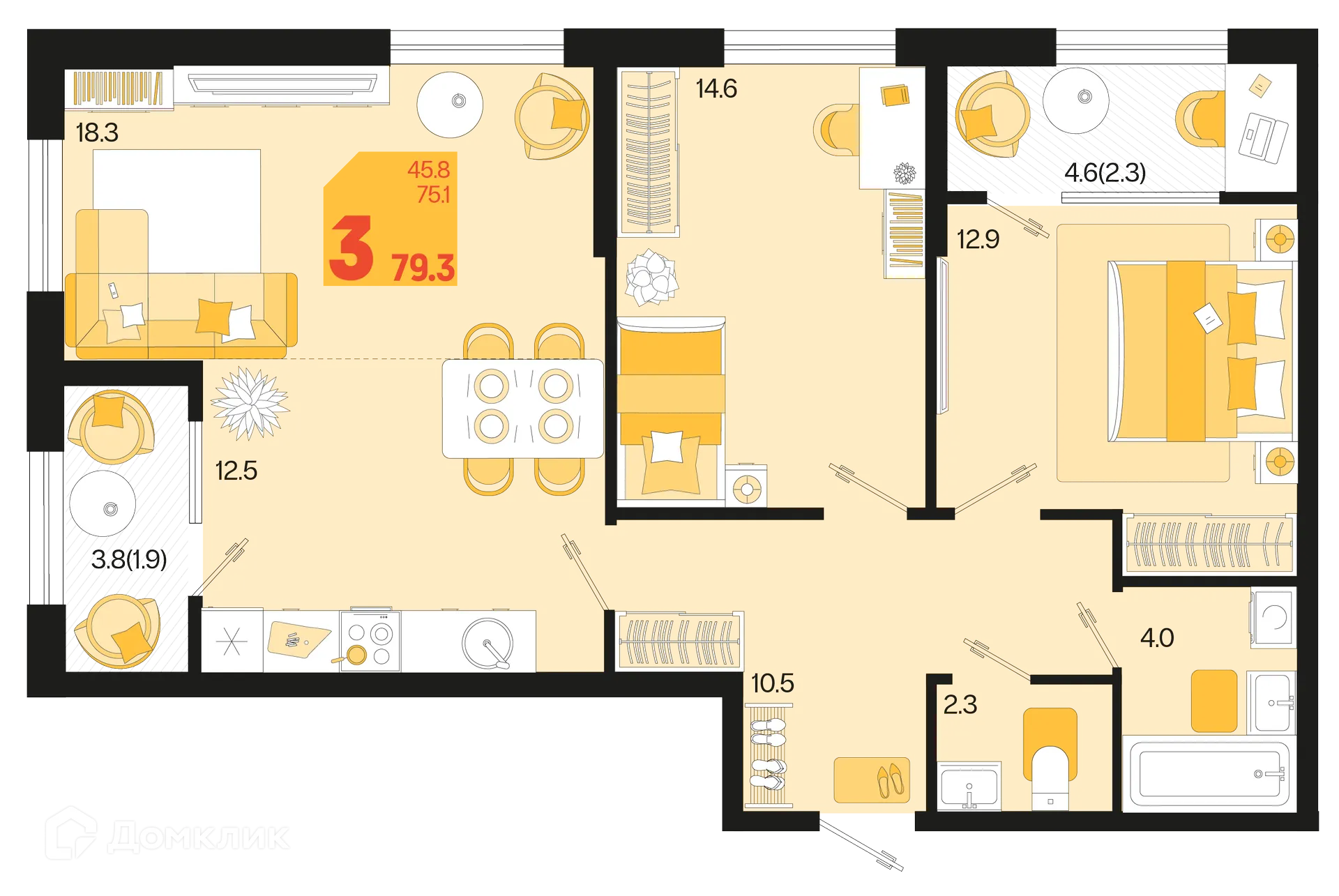 Фото квартиры в ЖК Первое место