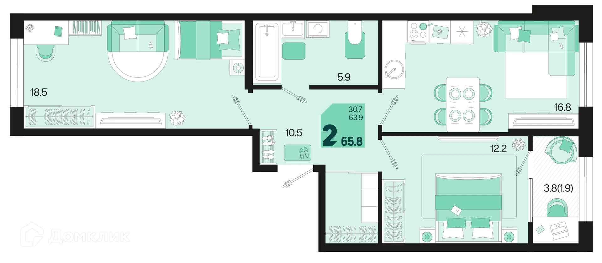 Фото квартиры в ЖК Первое место
