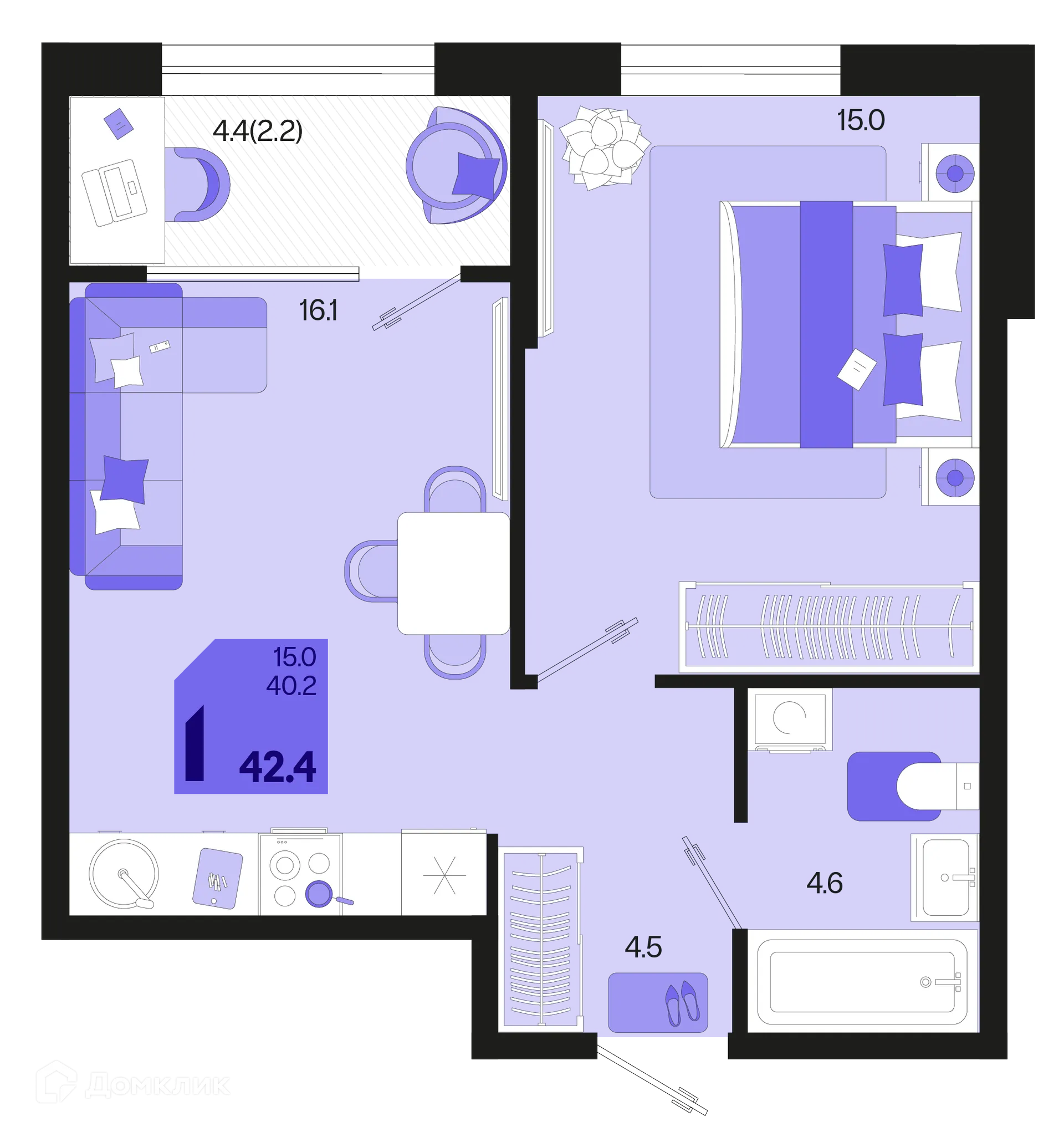 Фото квартиры в ЖК Первое место