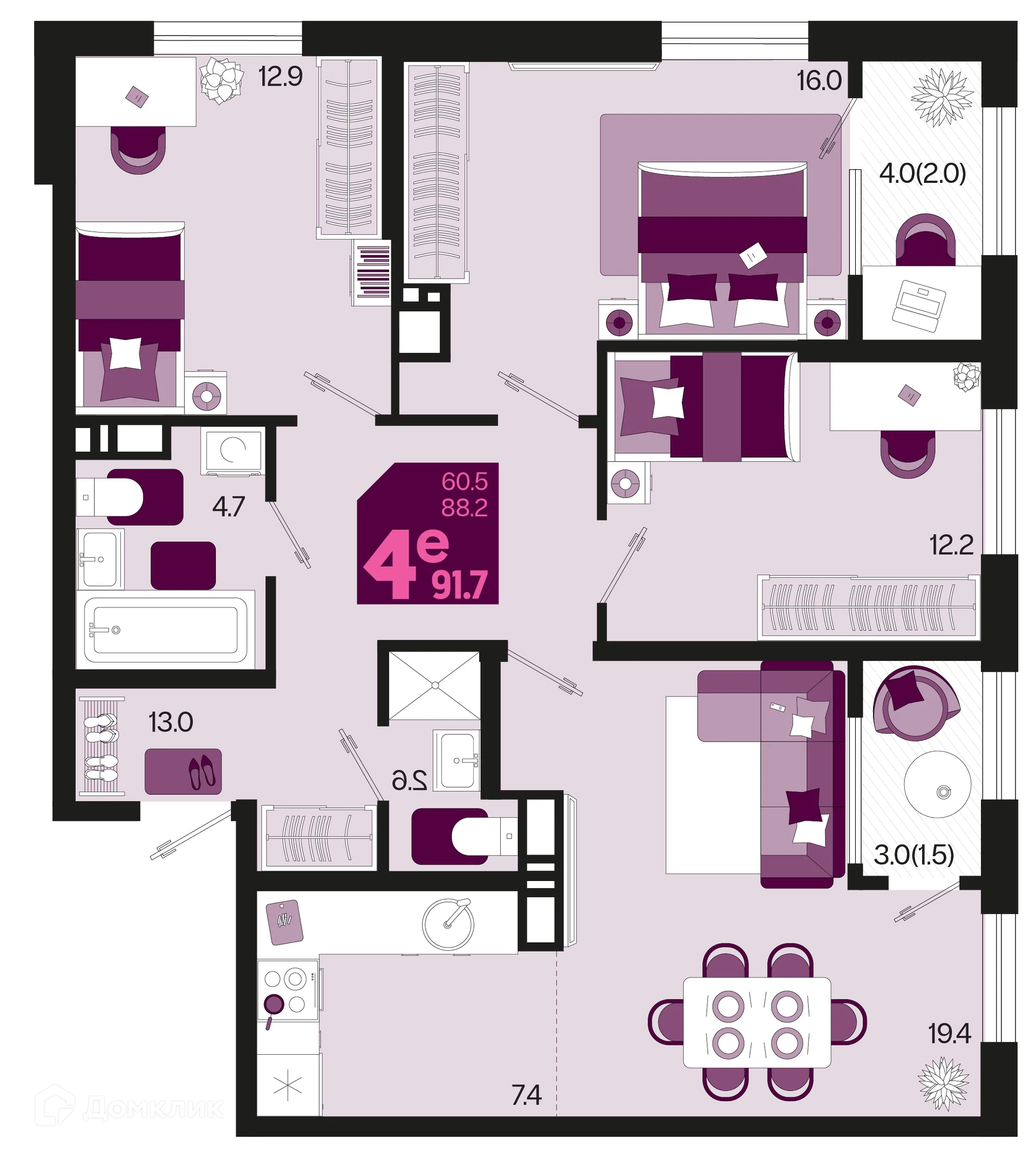 Фото квартиры в ЖК Первое место