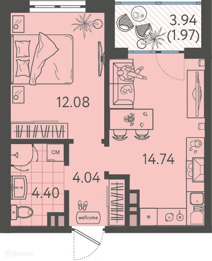 Фото квартиры в ЖК Друзья