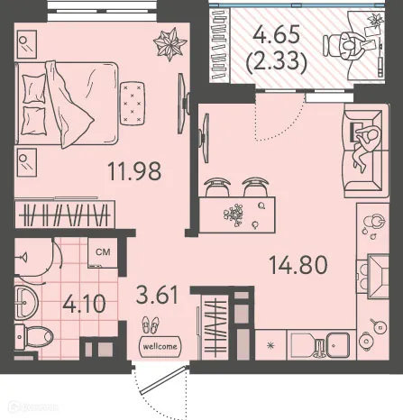 Фото квартиры в ЖК Друзья