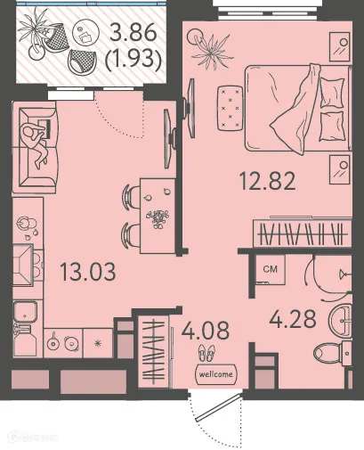 Фото квартиры в ЖК Друзья