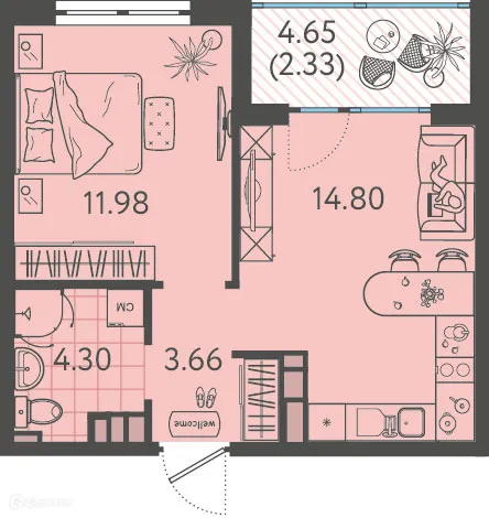 Фото квартиры в ЖК Друзья