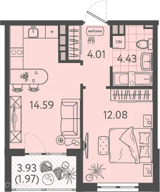 Фото квартиры в ЖК Друзья