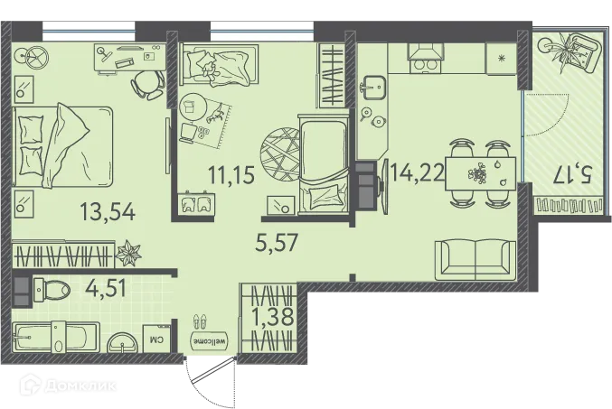 Фото квартиры в ЖК Друзья