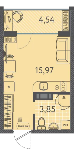 Фото квартиры в ЖК Друзья