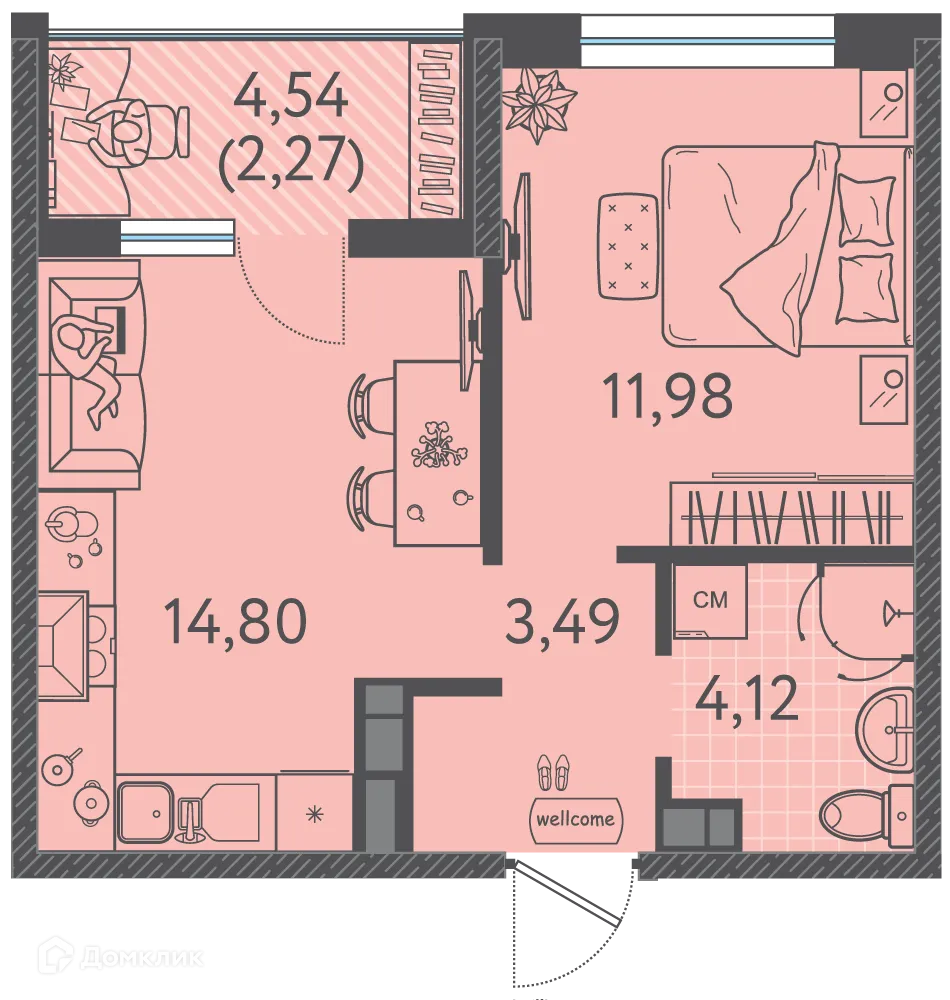 Фото квартиры в ЖК Друзья