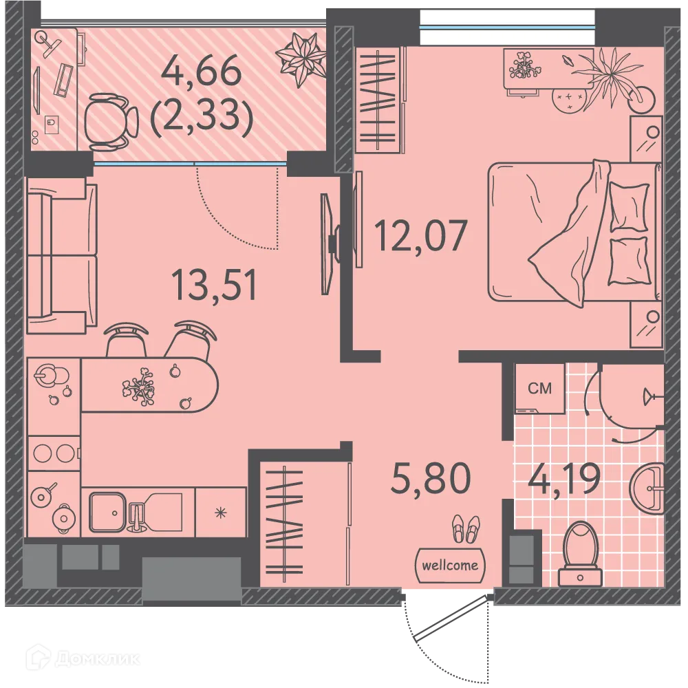 Фото квартиры в ЖК Друзья