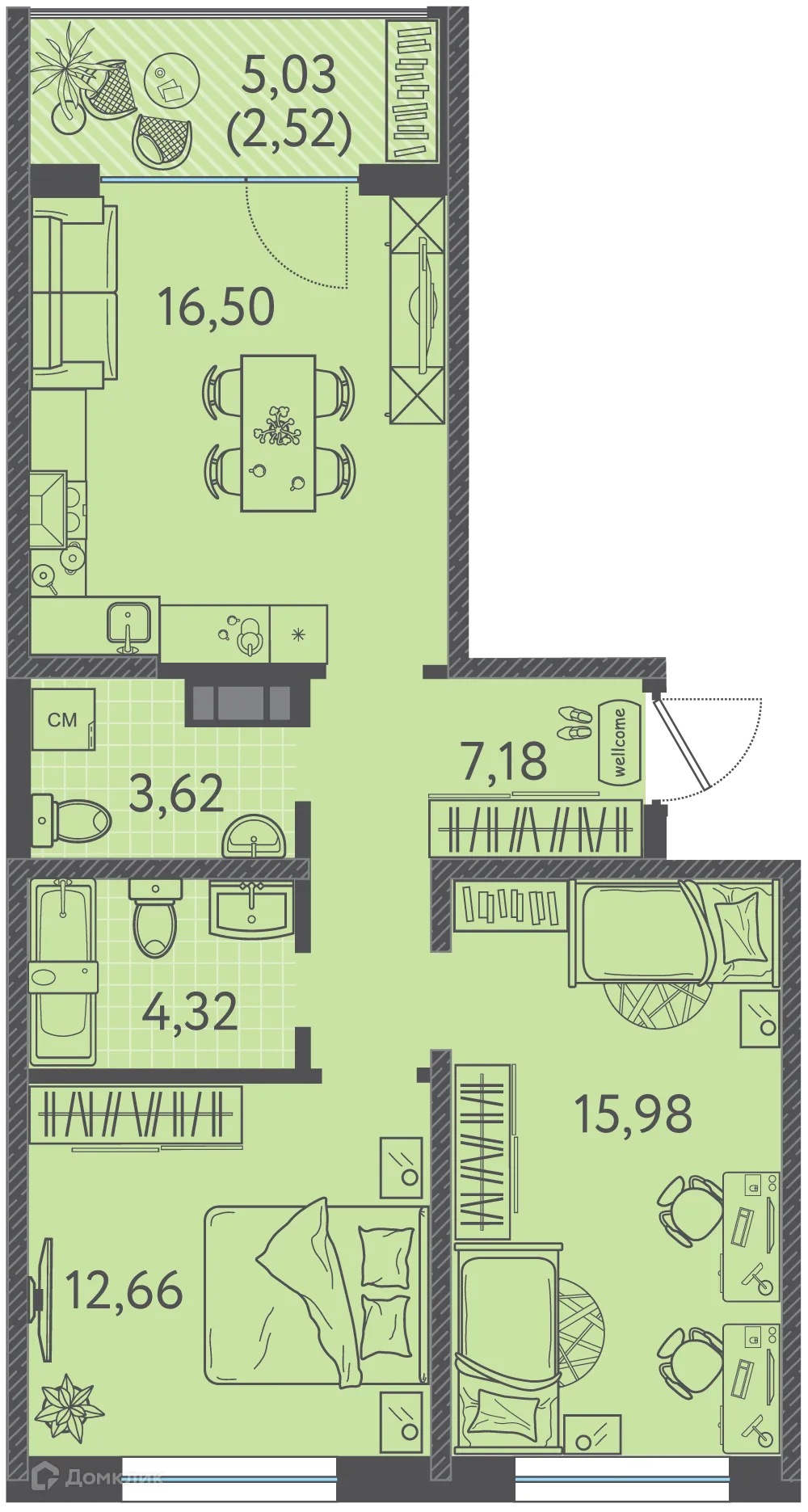 Фото квартиры в ЖК Друзья