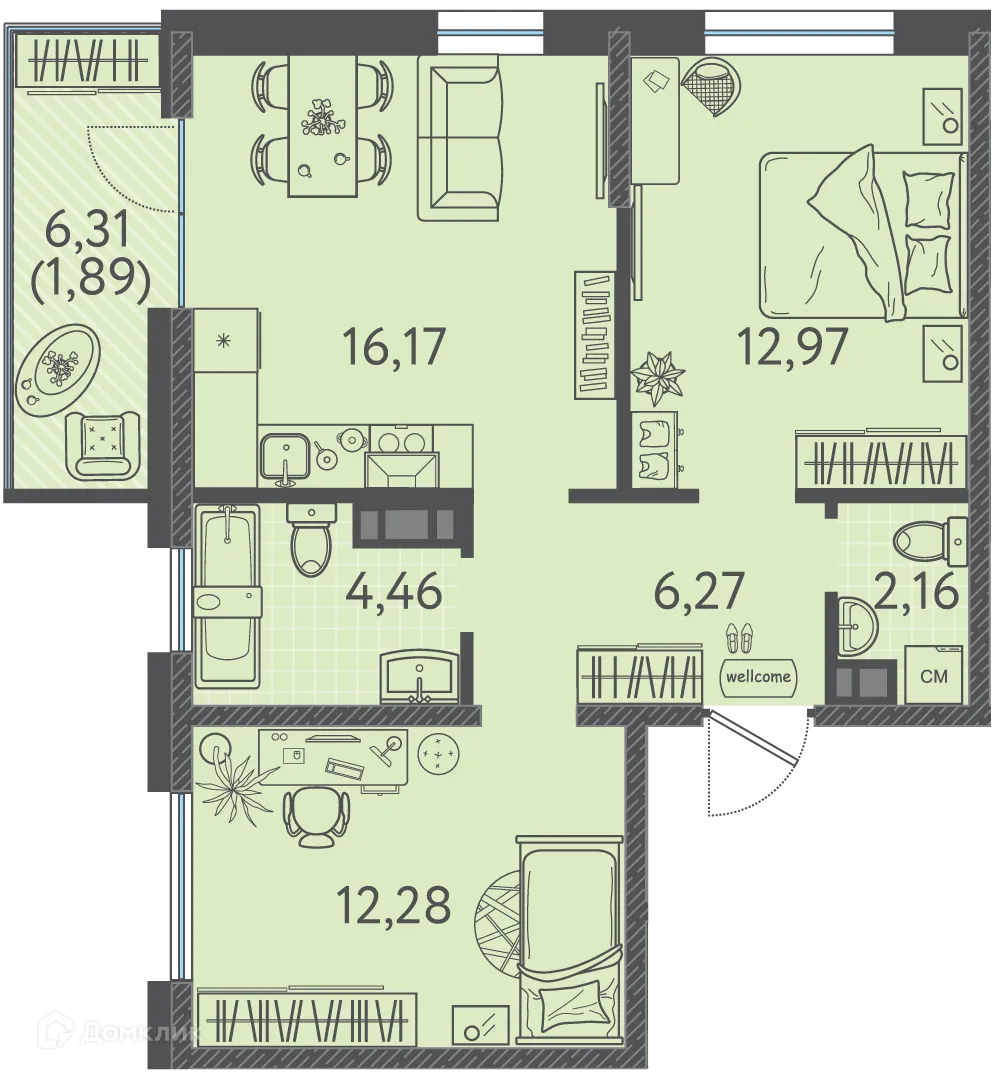 Фото квартиры в ЖК Друзья