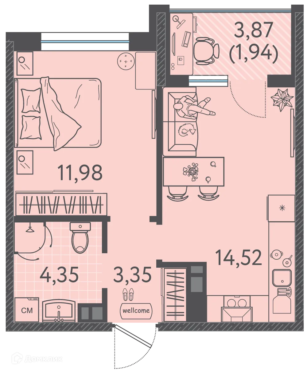 Фото квартиры в ЖК Друзья