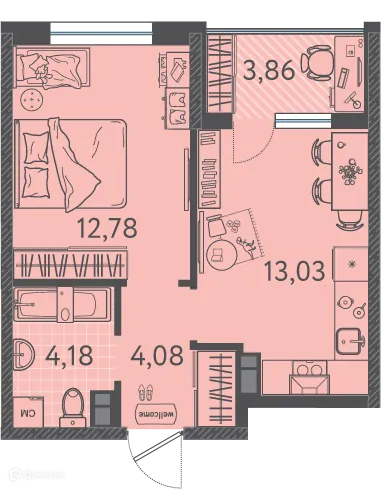 Фото квартиры в ЖК Друзья