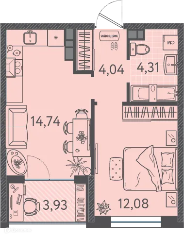 Фото квартиры в ЖК Друзья