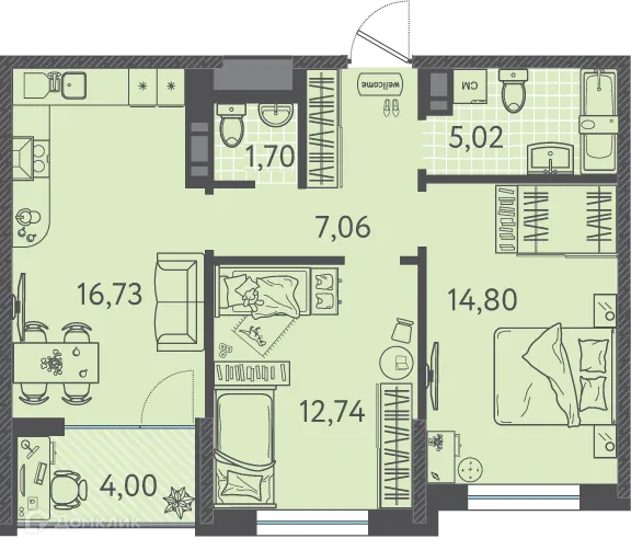 Фото квартиры в ЖК Друзья