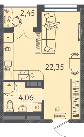 Фото квартиры в ЖК Друзья