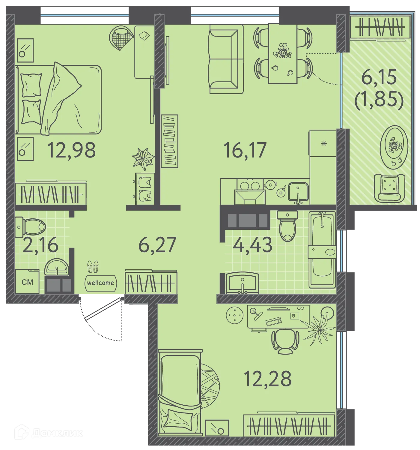 Фото квартиры в ЖК Друзья