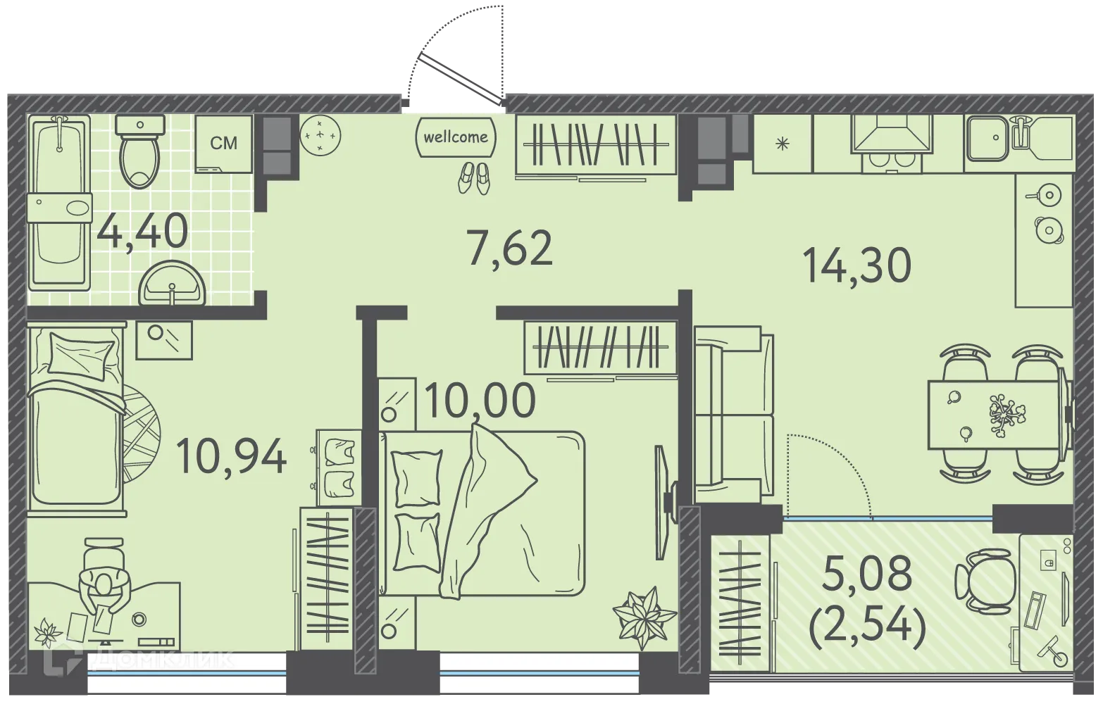 Фото квартиры в ЖК Друзья