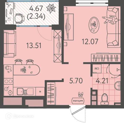 Фото квартиры в ЖК Друзья