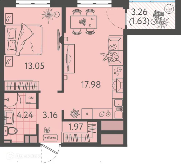 Фото квартиры в ЖК Друзья