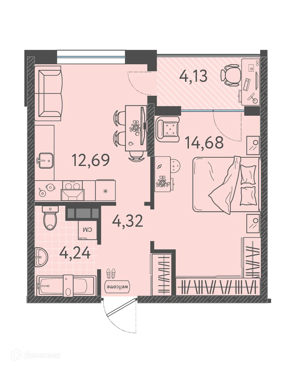 Фото квартиры в ЖК Друзья