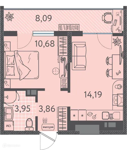 Фото квартиры в ЖК Друзья