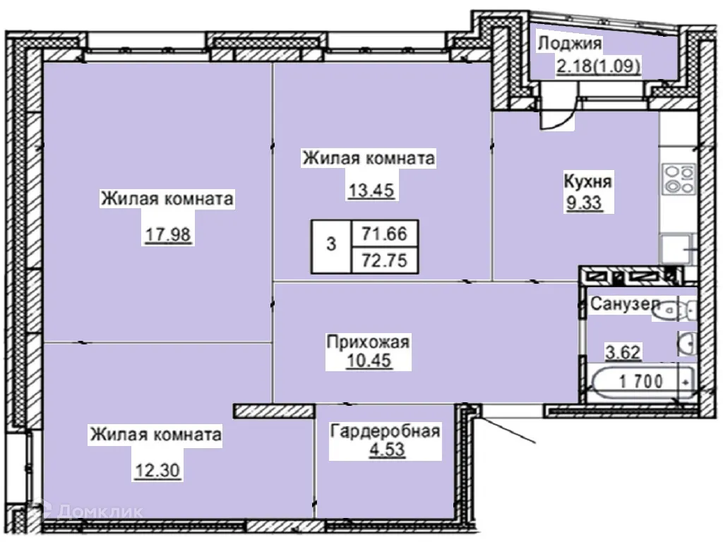 Фото квартиры в ЖК РЕНОВАЦИЯ