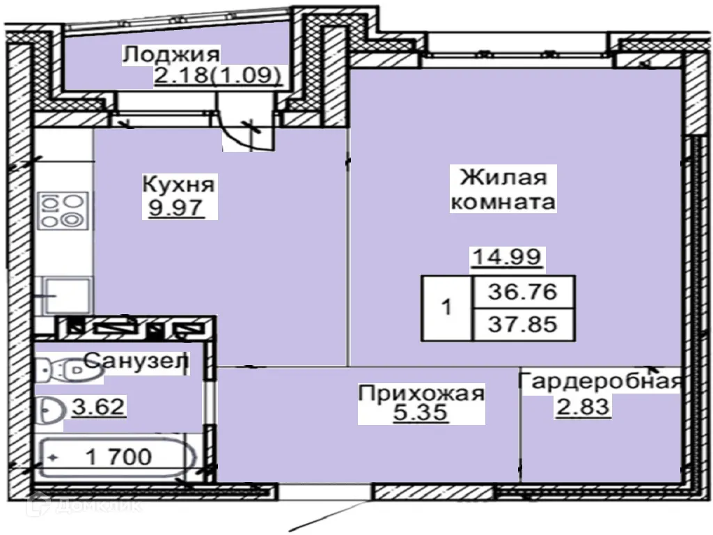 Фото квартиры в ЖК РЕНОВАЦИЯ