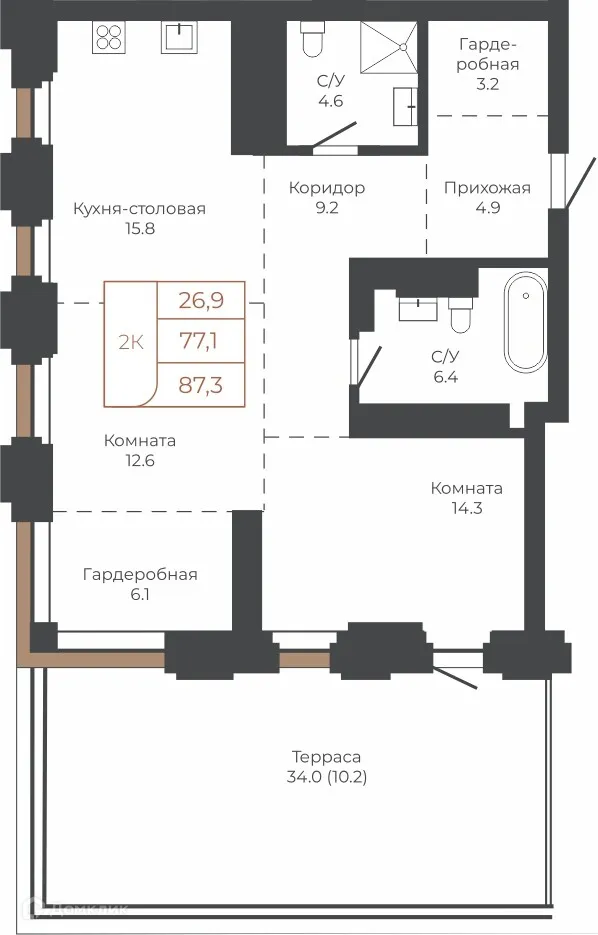 Фото квартиры в ЖК Барнаул
