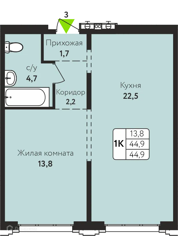 Фото квартиры в ЖК Шотландия