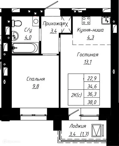 Фото квартиры в ЖК Современник