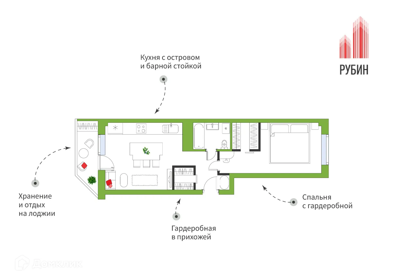 Фото квартиры в ЖК "Рубин"
