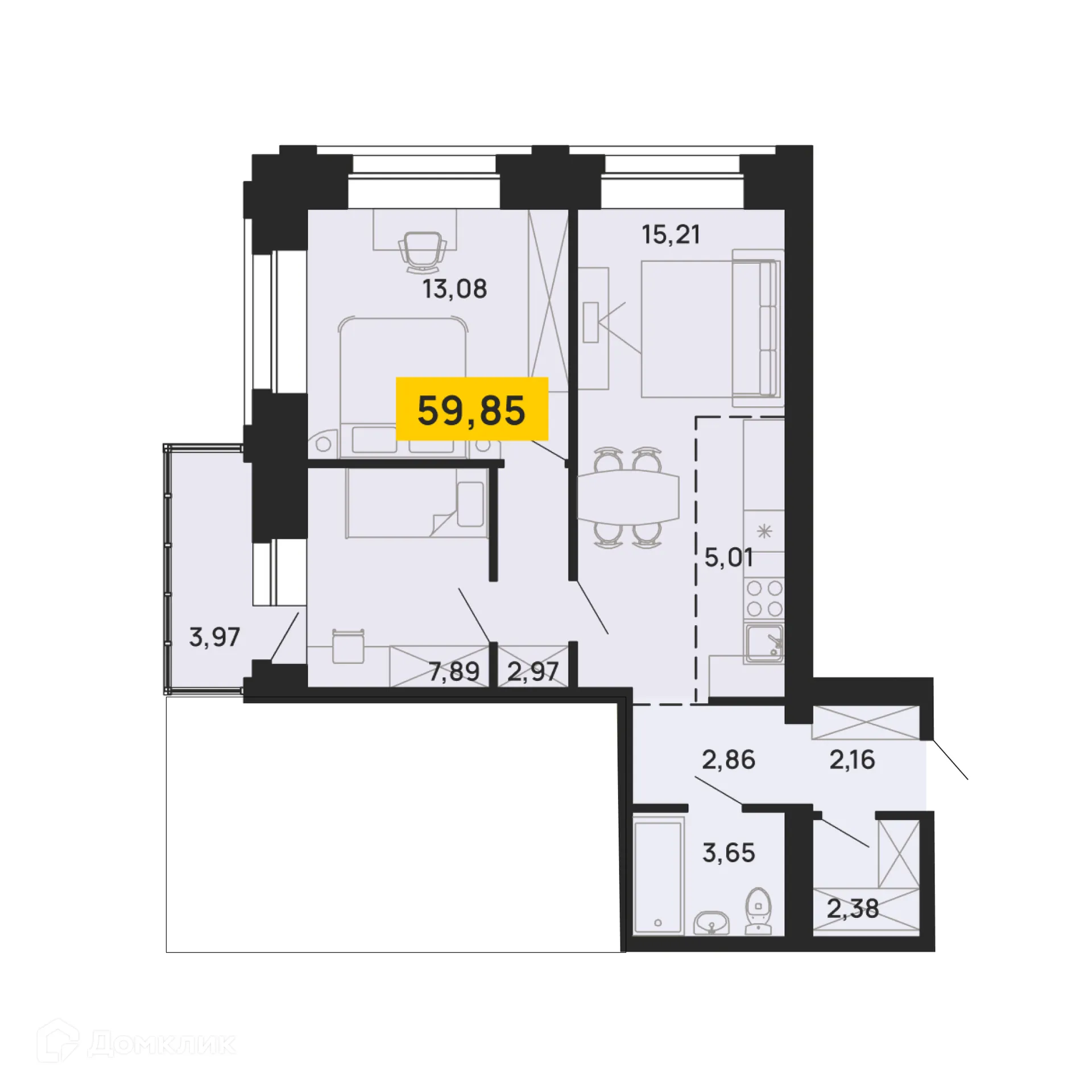 Фото квартиры в ЖК Солярис