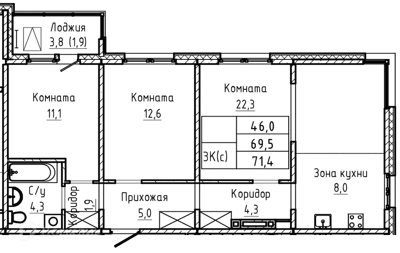 Фото квартиры в ЖК ПРАЙМ