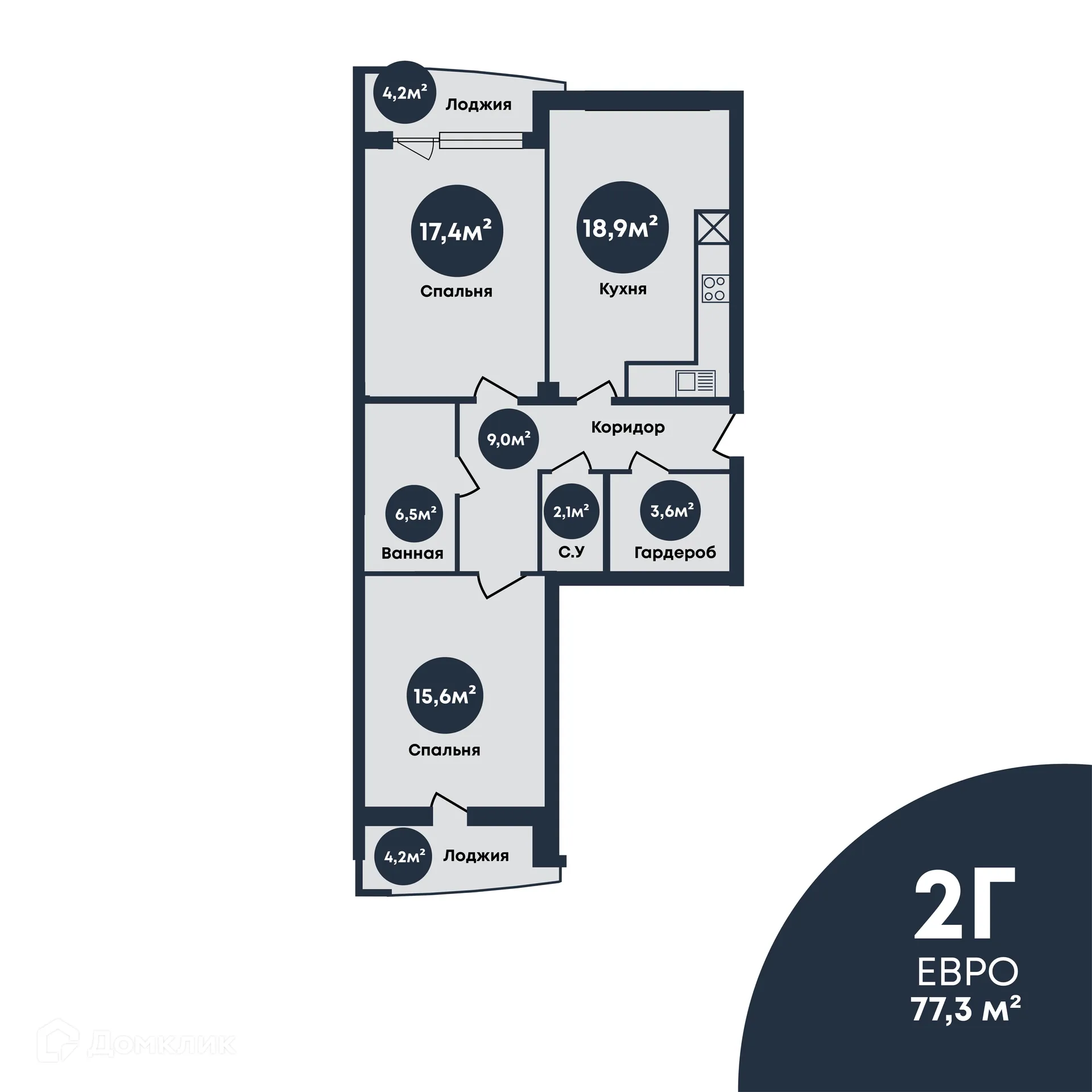 Фото квартиры в ЖК Клубный дом "Кремлёвский"