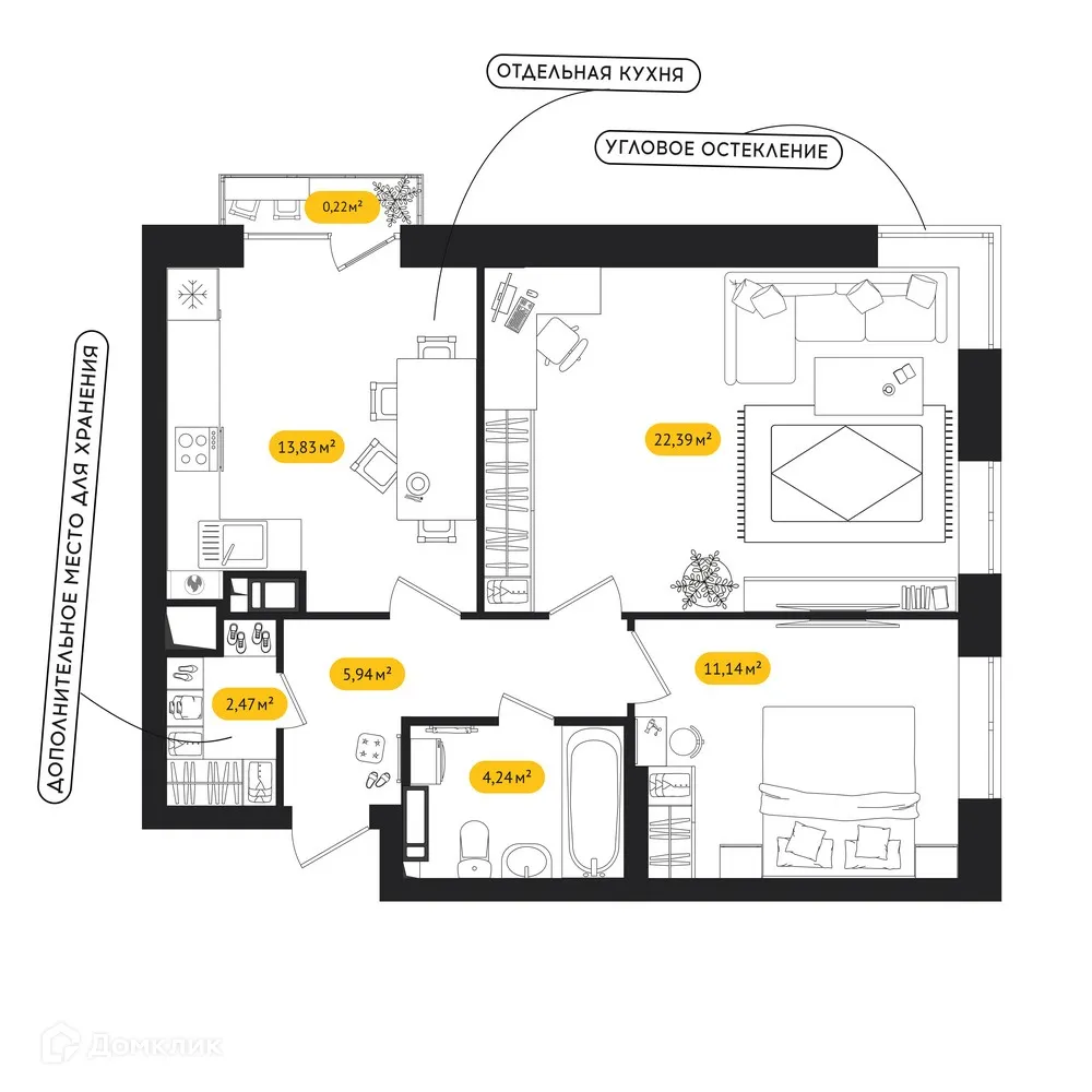 Фото квартиры в ЖК ПИПЛ